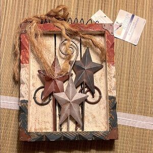 Jo-Ann’s Fabrics Circa 2003 Americana Rustic Star Wall Decor